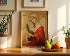 Saint Martina of Rome Icon Print, Nursing Mothers Gift, Prayer Art for New Moms, Holygraceart