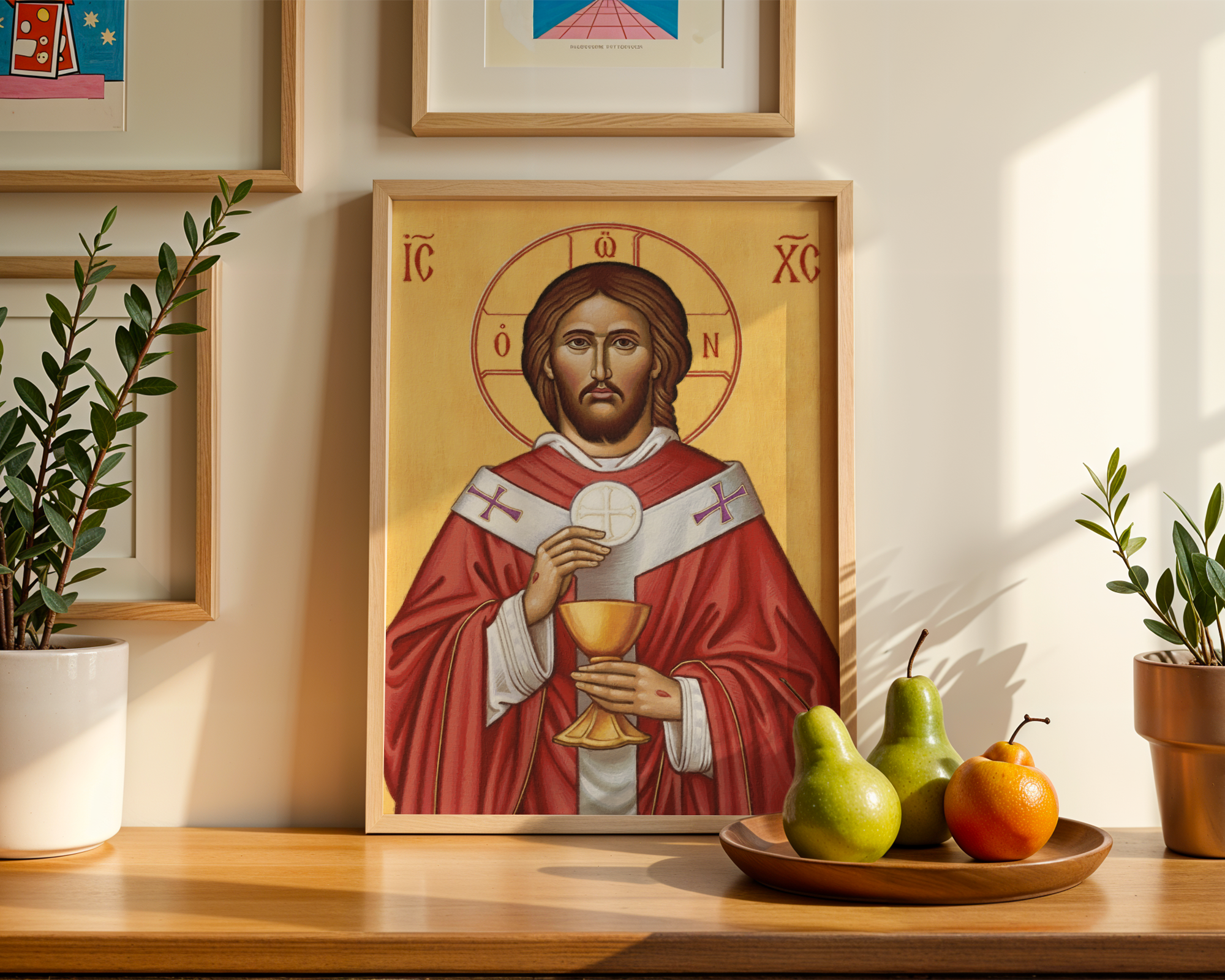 Jesus Christ Eucharistic Orthodox Icon, Priest Gift, Altar Blessing Decor, Holygraceart