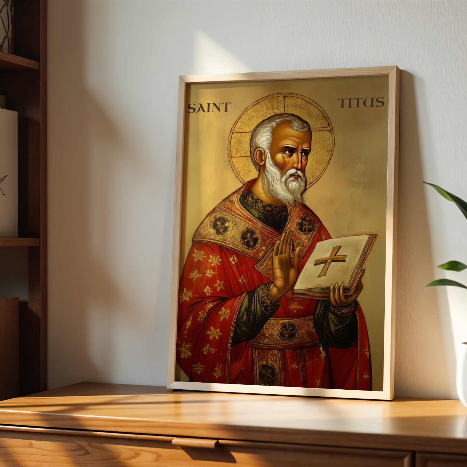 Saint Titus Icon Wall Art, Pastoral Leadership Gift Orthodox Print, Holygraceart