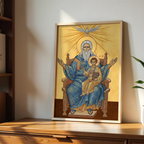 God the Father and Christ Orthodox Icon Print, Trinity Devotion Gift,Christian Wall Art