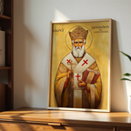 Saint Spyridon of Trimythous Icon Print, Clergy & Bishop Gift, Orthodox Home Decor