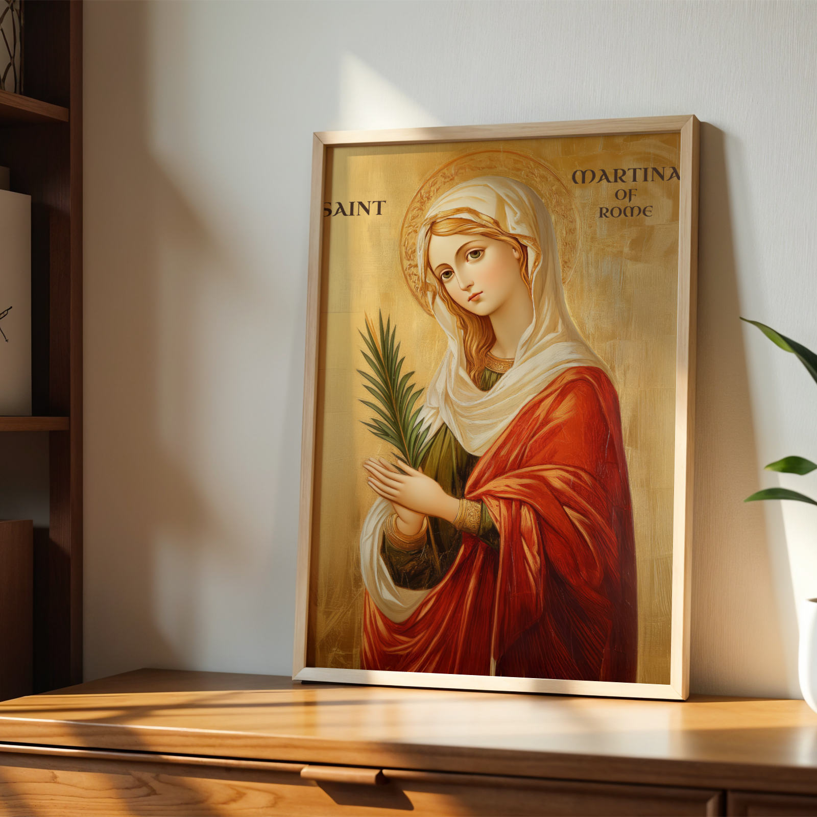 Saint Martina of Rome Icon Print, Nursing Mothers Gift, Prayer Art for New Moms, Holygraceart