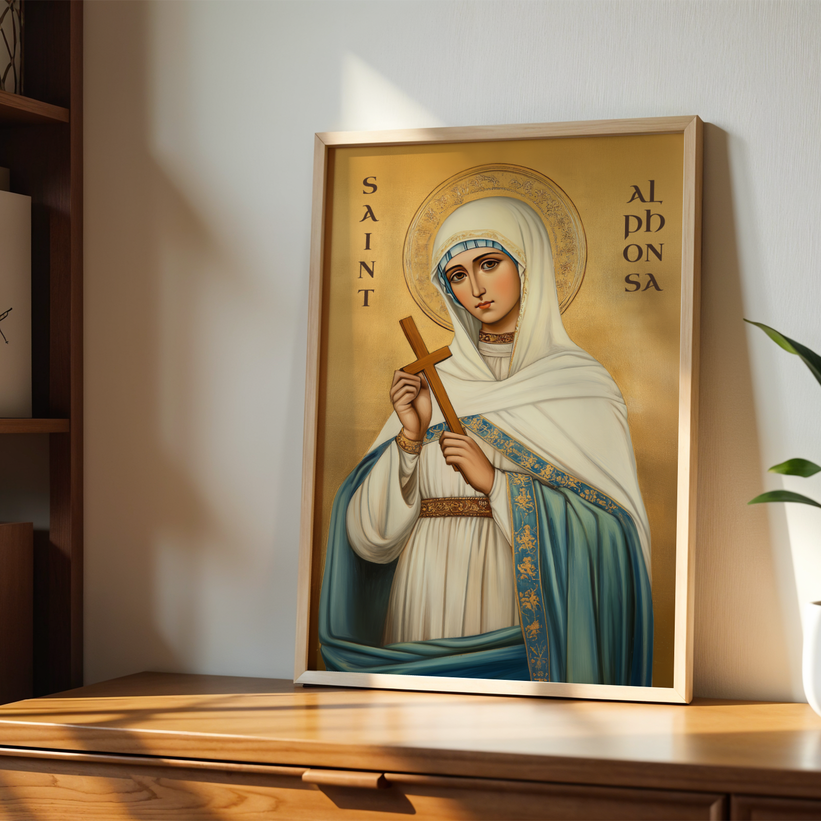 Saint Alphonsa Icon Wall Art, Suffering with Grace Gift Orthodox Decor, Holygraceart
