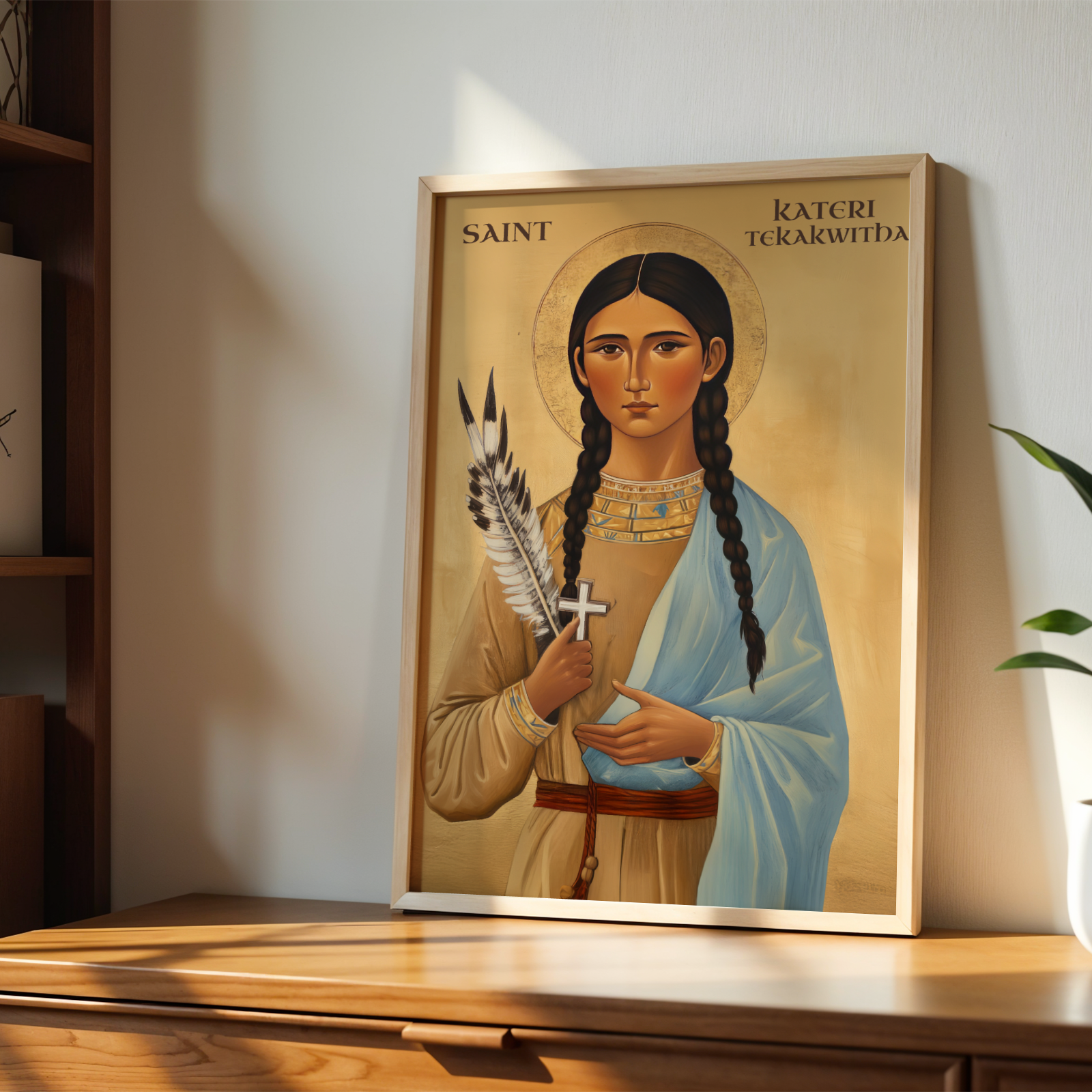 Saint Kateri Tekakwitha Icon Print, Gift for Women of Faith, Orthodox Home Decor