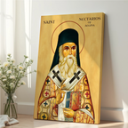 Saint Nectarios of Aegina Icon Print, Wonderworking Bishop Orthodox Wall Art, Holygraceart