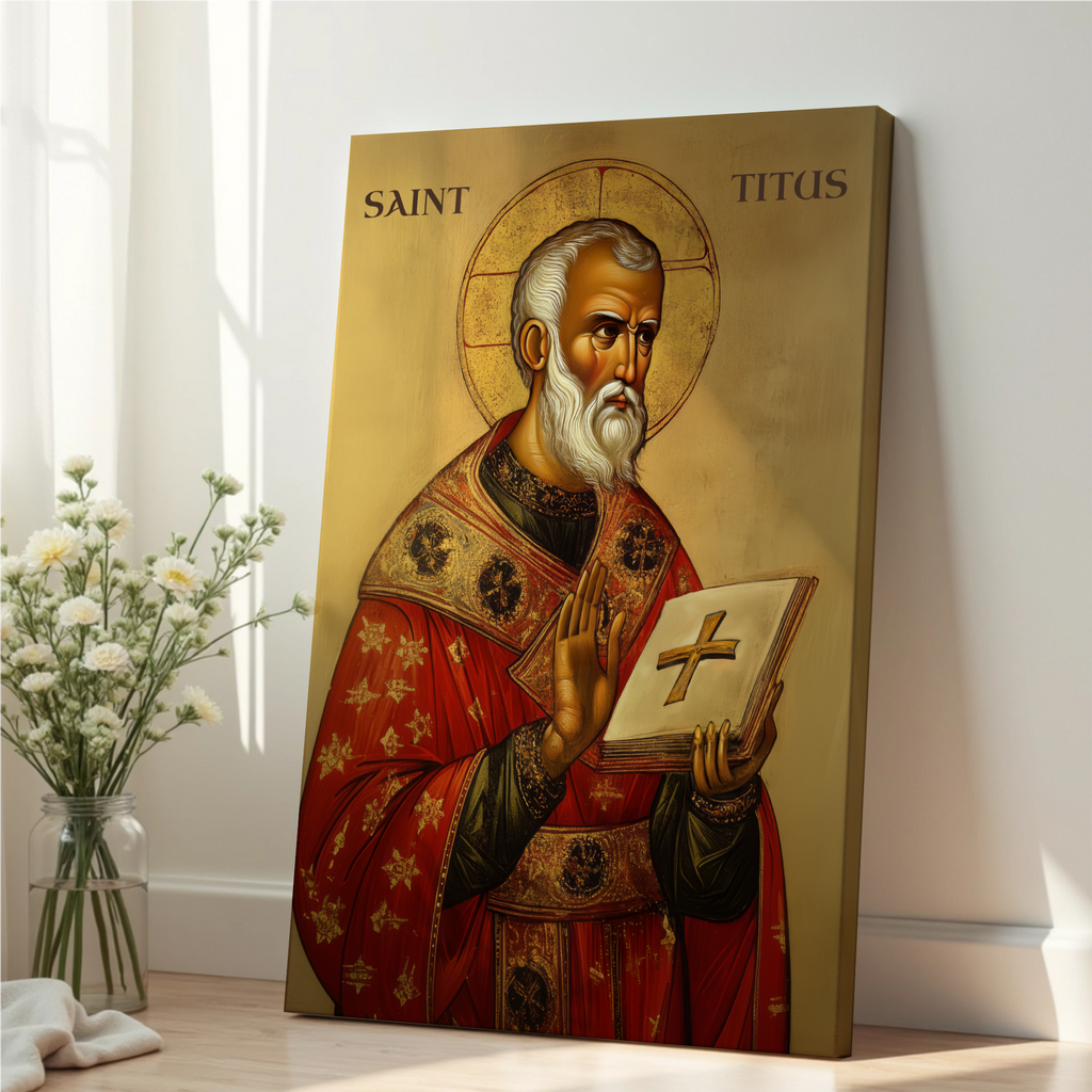 Saint Titus Icon Wall Art, Pastoral Leadership Gift Orthodox Print, Holygraceart