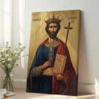 Saint Louis IX of France Icon Print, Patron Saint of Leaders, Kingly Faith Gift, Holygraceart