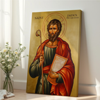 Saint James the Greater Icon Wall Art, Baptism & Pilgrim Gift, Camino Saint Orthodox Decor