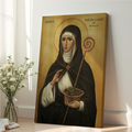 Saint Hildegard of Bingen Icon Print, Spiritual Wisdom Gift, Byzantine Wall Art, Holygraceart
