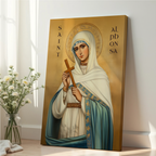 Saint Alphonsa Icon Wall Art, Suffering with Grace Gift Orthodox Decor, Holygraceart