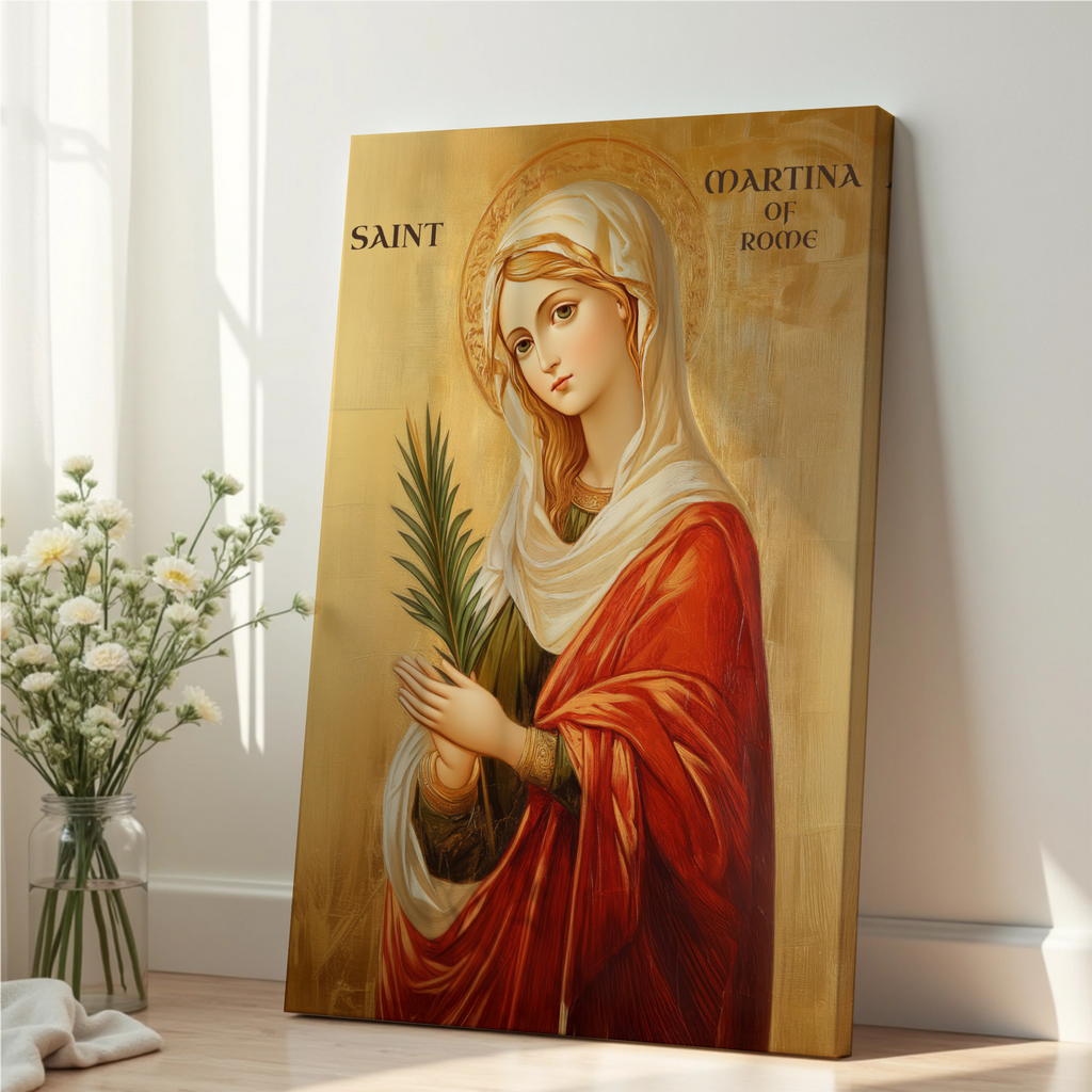 Saint Martina of Rome Icon Print, Nursing Mothers Gift, Prayer Art for New Moms, Holygraceart