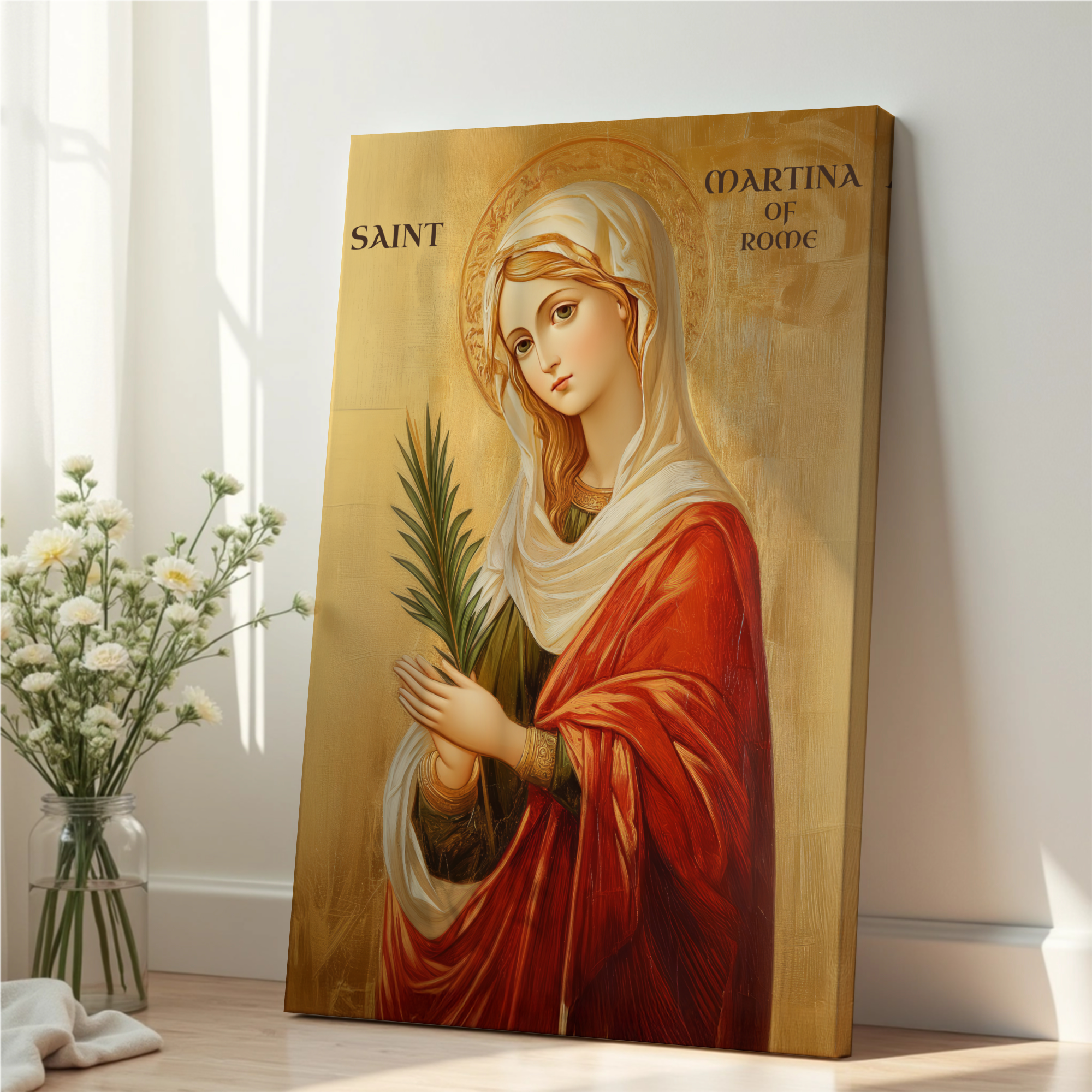 Saint Martina of Rome Icon Print, Nursing Mothers Gift, Prayer Art for New Moms, Holygraceart