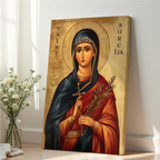Saint Aurelia Icon Print, Baptism & Confirmation Gift, Orthodox Wall Art, Holygraceart
