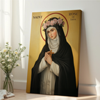 Saint Rose of Lima Icon Print, Women of Faith Gift, confirmation gift, Catholic Decor