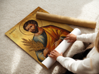 Saint Isidore the Farmer Icon Print, House Blessing and Baptism Gift, Holygraceart