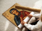 Saint Aurelia Icon Print, Baptism & Confirmation Gift, Orthodox Wall Art, Holygraceart