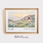 Be Still Christian Canvas Art, Empty Tomb Psalm 46:10 Scripture Print