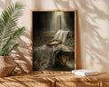 Resurrection Cross Canvas Print, Crown of Thorns, Easter Religious Wall Art