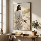 Jesus Reaching Out Oil Painting, Christian Wall Art, Modern Religious Decor, Christ Poster Print
