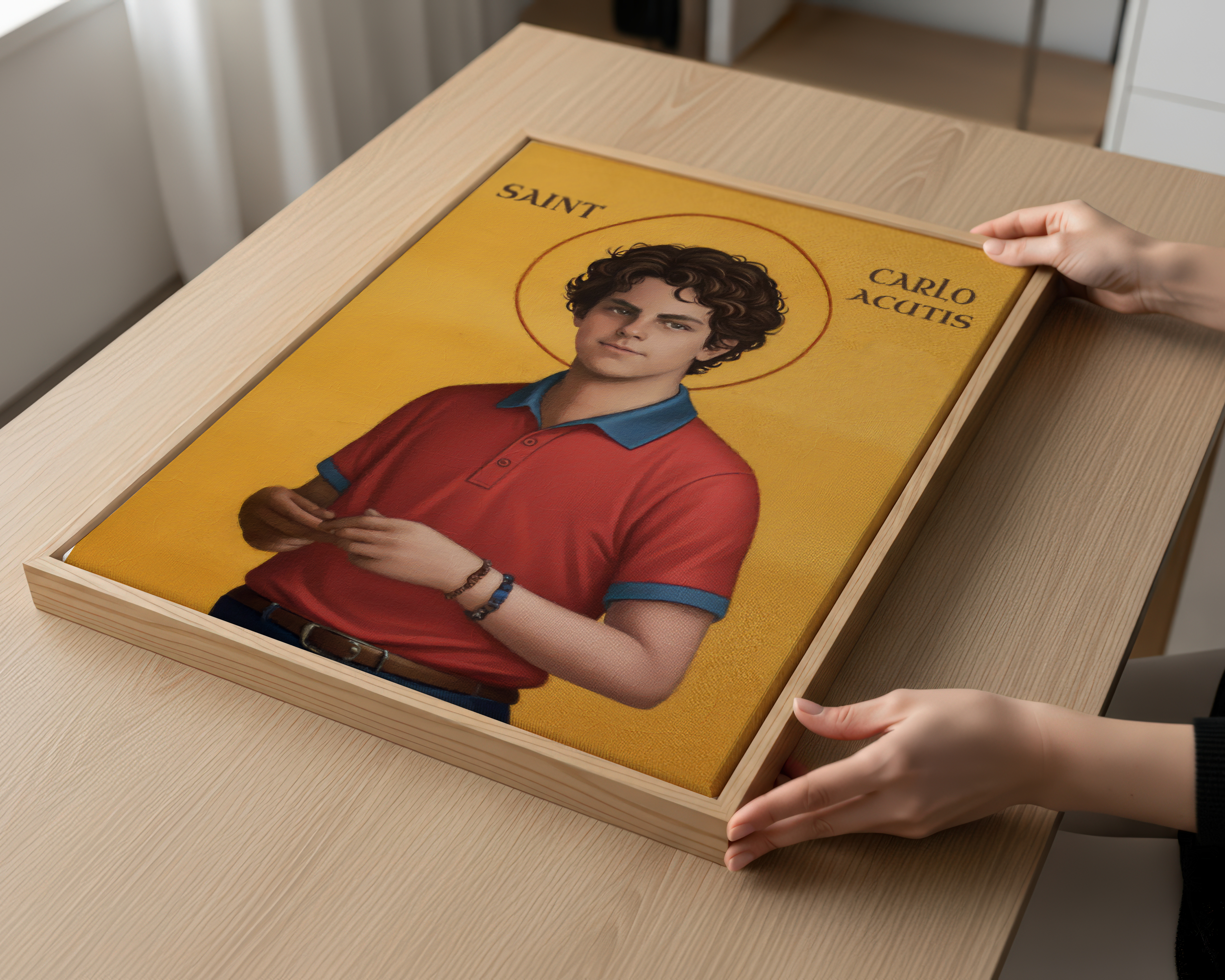 Saint Carlo Acutis Icon Wall Art, YStudent Gift Orthodox Print, Holygraceart