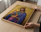 Saint Prophet David Icon Print, Psalm Writer Gift Orthodox Wall Art, Musician & Choir Gift
