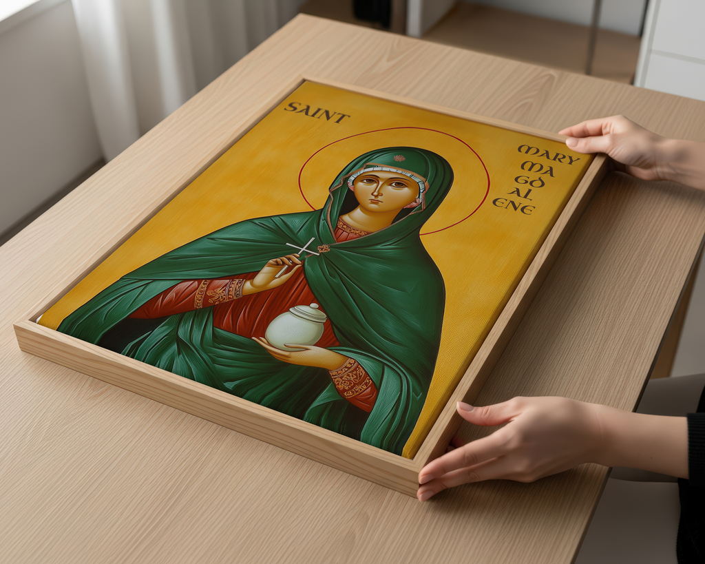 Saint Mary Magdalene Icon Wall Art, Devotion and Redemption Gift Orthodox Decor, Holygraceart