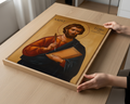 Saint Luke the Evangelist Byzantine Icon, Writer & Physician Gift, Baptism gift