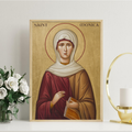 Saint Monica Icon Print, Mothers Prayer Gift, Hope for Wayward Children, Holygraceart