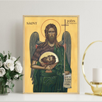 Saint John the Baptist Icon Print, Prophet Gift Orthodox Wall Art, Holygraceart