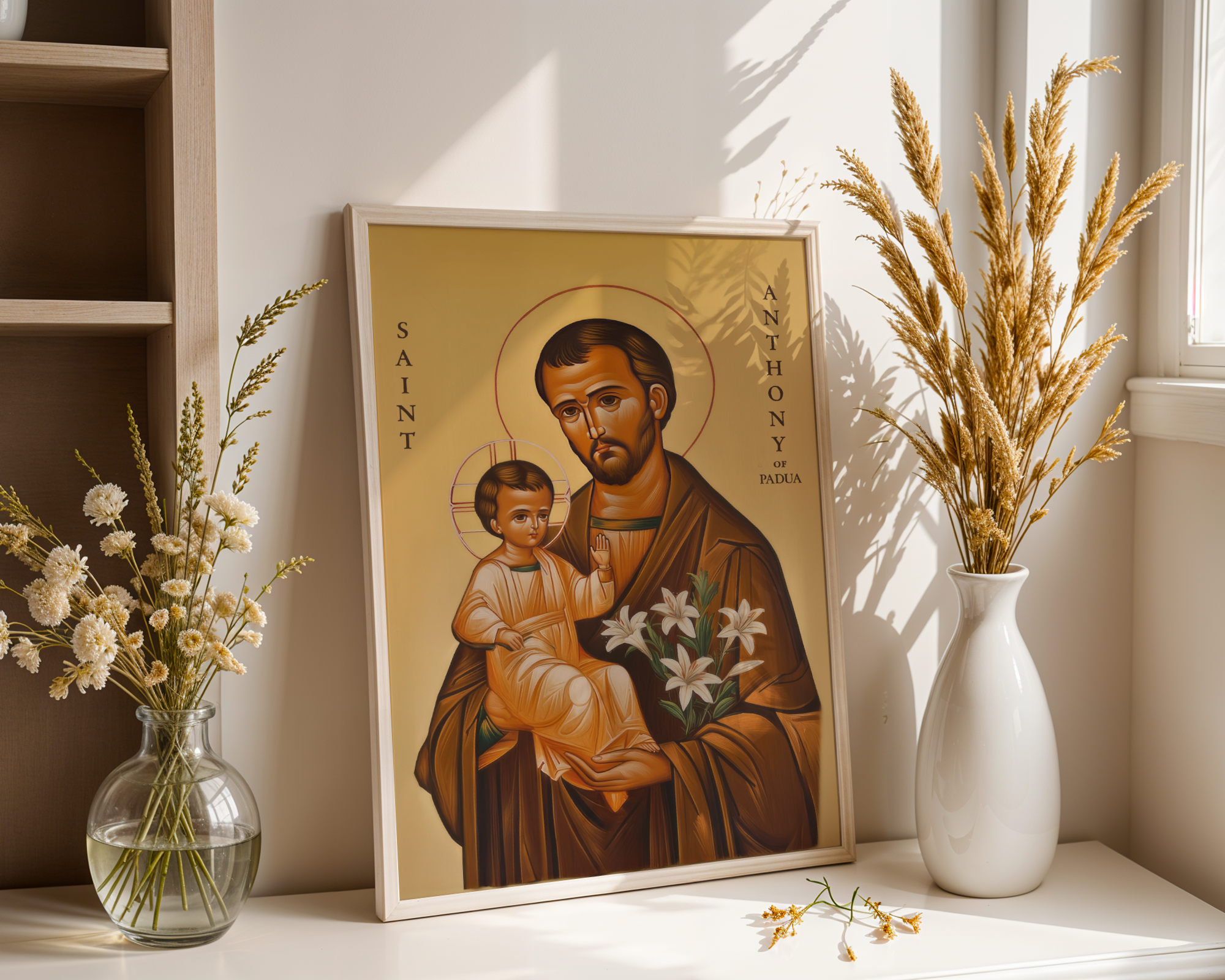 Saint Anthony of Padua Icon Print, Family Devotion Gift, Holygraceart