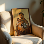 Saint Anthony of Padua Icon Print, Family Devotion Gift, Holygraceart
