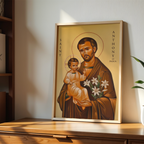 Saint Anthony of Padua Icon Print, Family Devotion Gift, Holygraceart