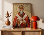 Saint Arnould of Soissons Icon Print, Brewing and Feast Day Gift, Holygraceart