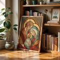 Modern Holy Family Print, Family Blessing Gift, Christian Prayer Wall Art, Holygraceart