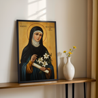 Saint Beatrice of Silva Icon Print, Baptism & Confirmation Gift, Orthodox Wall Art