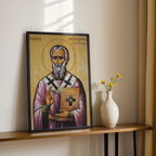 Saint Alexander of Constantinople Icon Wall Art, Bishop & Clergy Gift Orthodox Decor