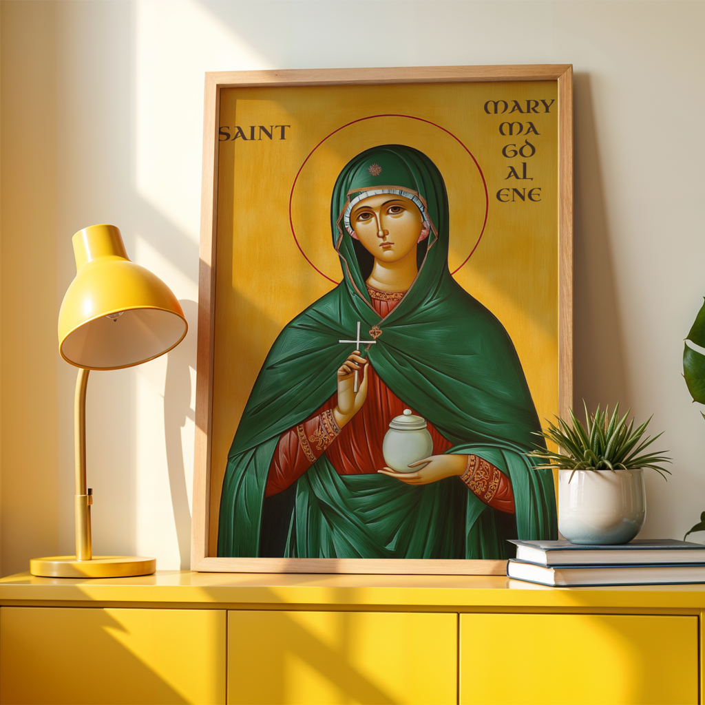 Saint Mary Magdalene Icon Wall Art, Devotion and Redemption Gift Orthodox Decor, Holygraceart