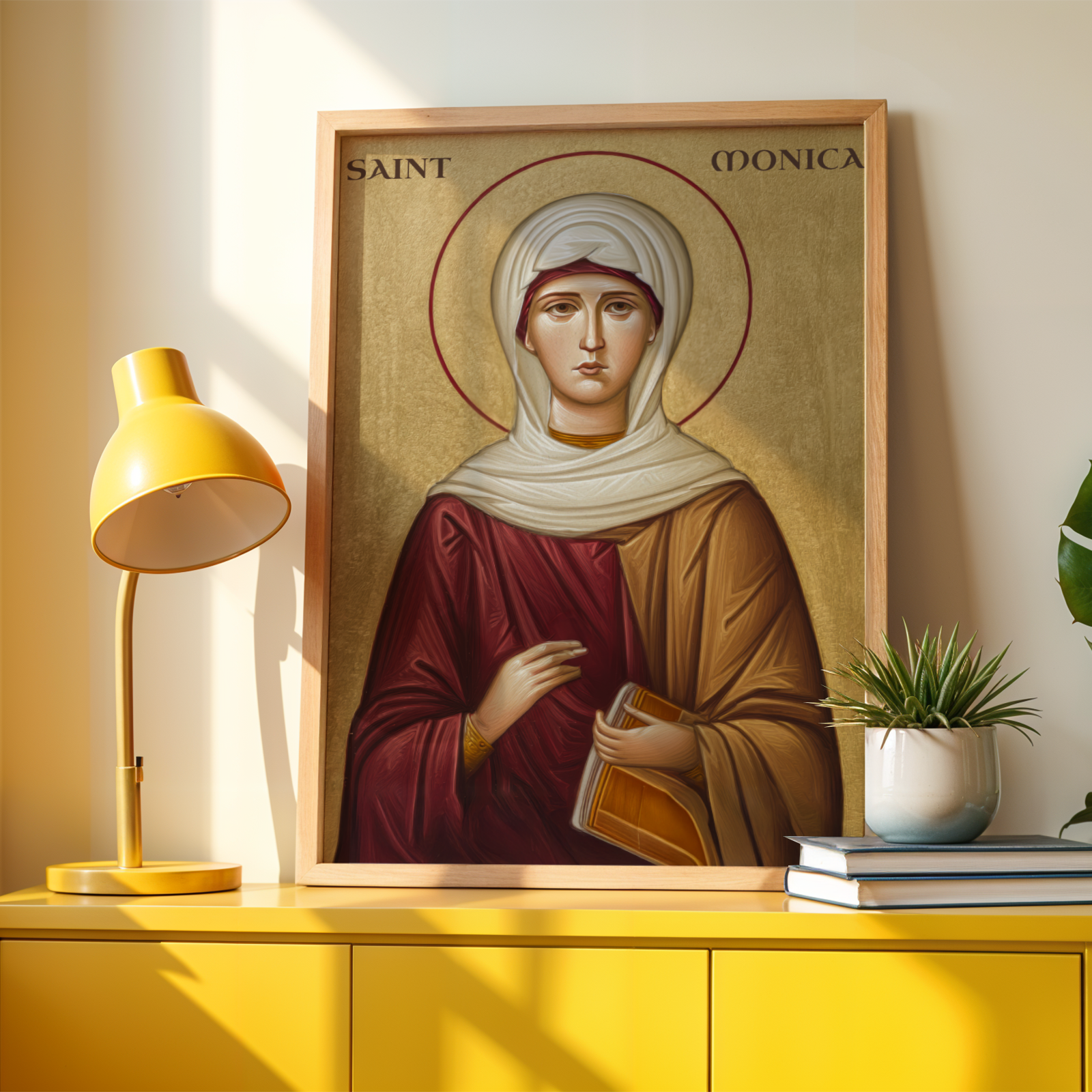Saint Monica Icon Print, Mothers Prayer Gift, Hope for Wayward Children, Holygraceart