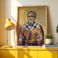 Saint Alexander of Constantinople Icon Wall Art, Bishop & Clergy Gift Orthodox Decor