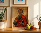 Saint Simon the Apostle Icon Wall Art, Apostolic Faith Gift Orthodox Decor, Holygraceart