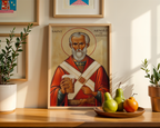 Saint Arnould of Soissons Icon Print, Brewing and Feast Day Gift, Holygraceart