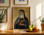 Saint Bridget of Sweden Icon Print, Patron Saint of Europe, Women of Faith Gift