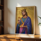 Saint Prophet David Icon Print, Psalm Writer Gift Orthodox Wall Art, Musician & Choir Gift