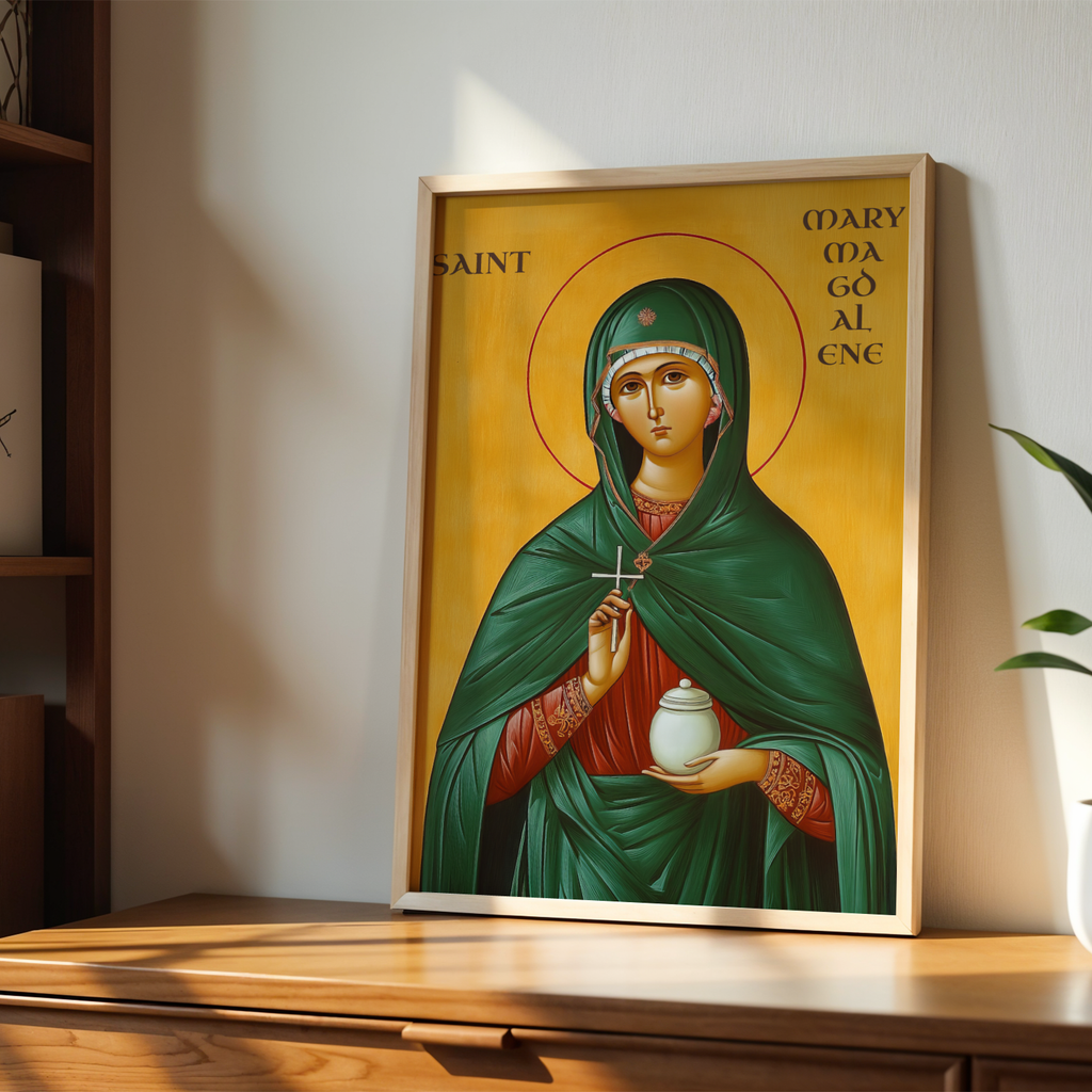Saint Mary Magdalene Icon Wall Art, Devotion and Redemption Gift Orthodox Decor, Holygraceart