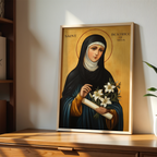 Saint Beatrice of Silva Icon Print, Baptism & Confirmation Gift, Orthodox Wall Art