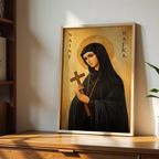 Saint Rafka Icon Wall Art, Suffering with Faith Gift Orthodox Decor, Holygraceart