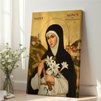 Saint Agnes of Montepulciano Icon Wall Art, Purity and Devotion Gift Home Altar, Holygraceart