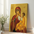Mother of God and Christ Child Orthodox Icon Wall Art, New Baby Gift, Marian Tenderness Print