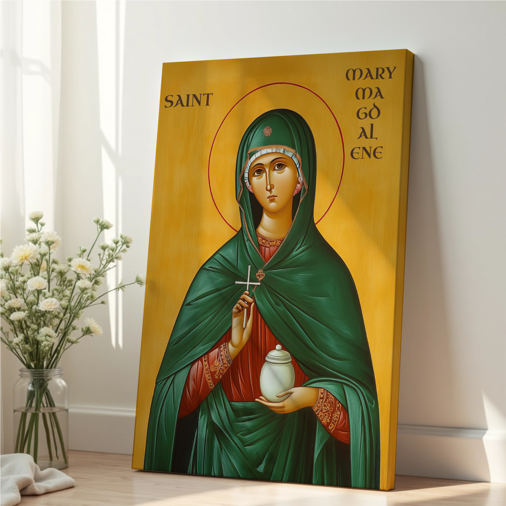 Saint Mary Magdalene Icon Wall Art, Devotion and Redemption Gift Orthodox Decor, Holygraceart