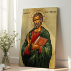 Saint Matthew Icon Wall Art, Gospel Writer Gift Orthodox Decor, Holygraceart